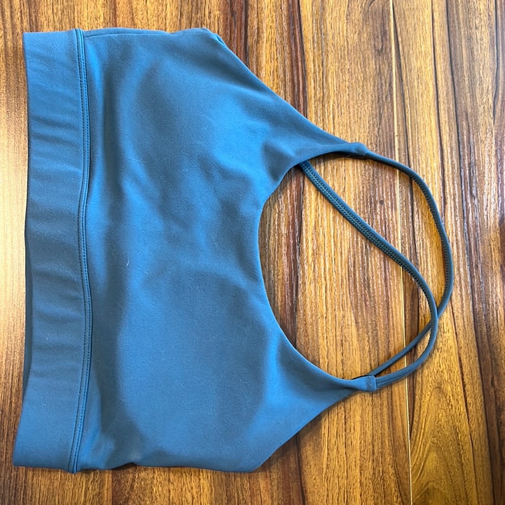 Ethos Teal Cross Back Sports Bra - M